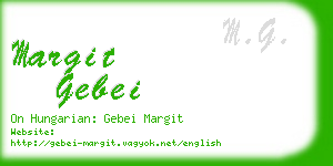 margit gebei business card